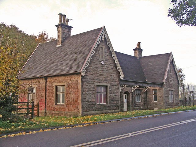 The main station building which would have faced the tracks,which are ...